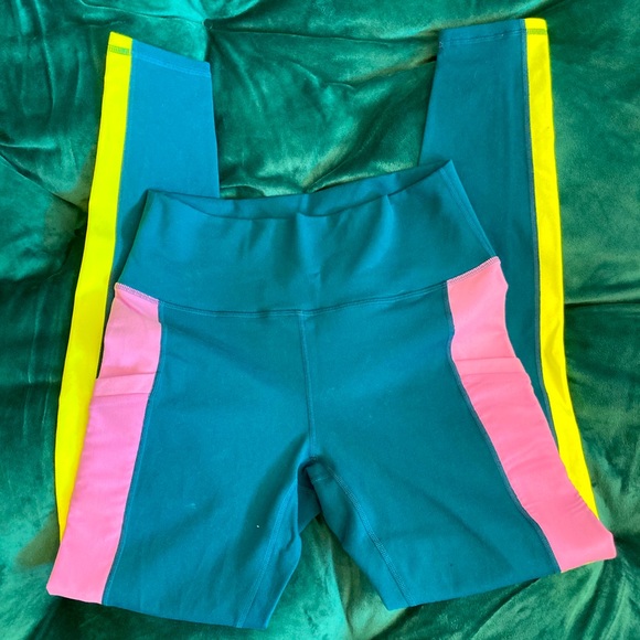 Fabletics Pants - LIKE NEW Fabletics teal Mila pocket leggings